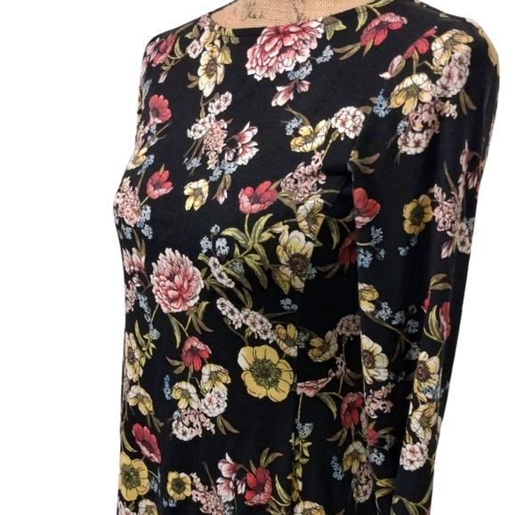 J Jill Floral And Black Dress Size XS - Picture 2 of 7